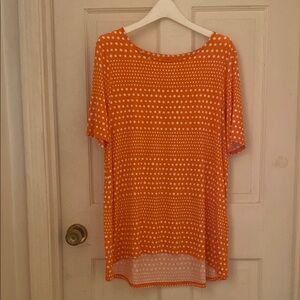 Orange Polka Dot Women's Top